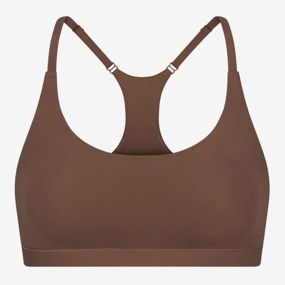 NEW Skims Fits Everybody Racerback Bralette Jasper Brown Small